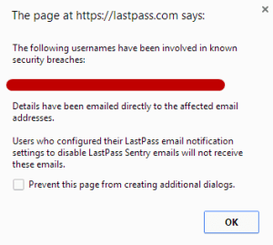 LastPass app informs users of security breaches
