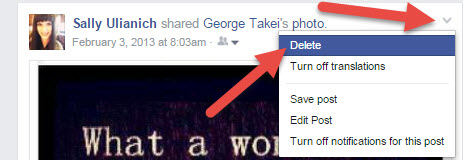 Deleting Facebook Posts